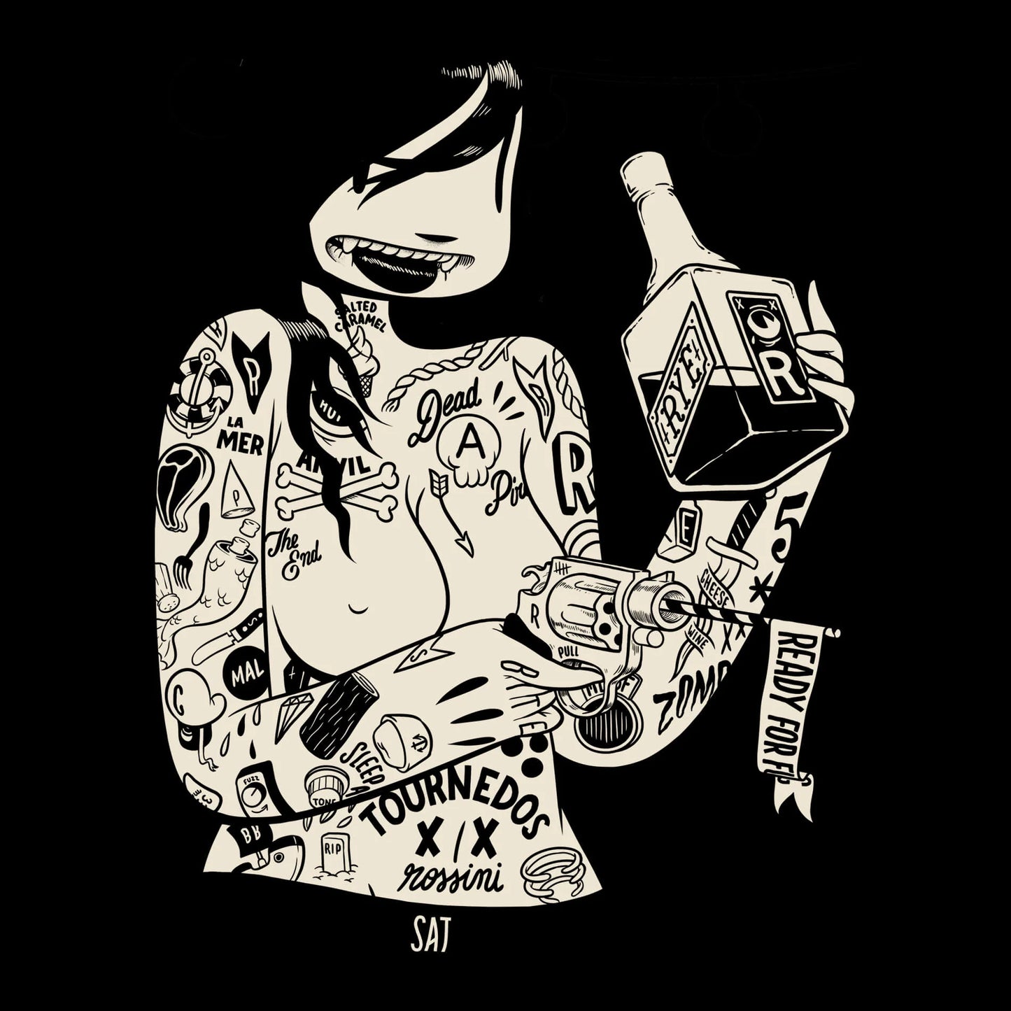 Tee-shirt The Dudes SAT Black