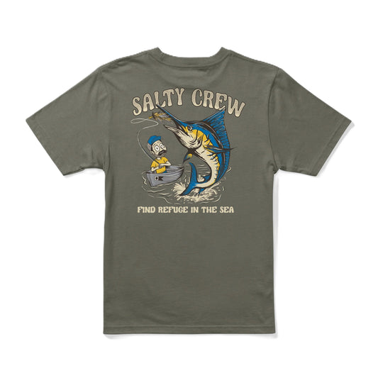 Tee-shirt Kid Salty Crew Big Bill Dusty Olive