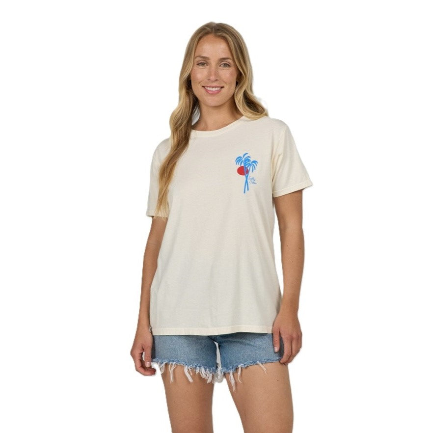 Tee Shirt Salty Crew Geo Palm BF Off White
