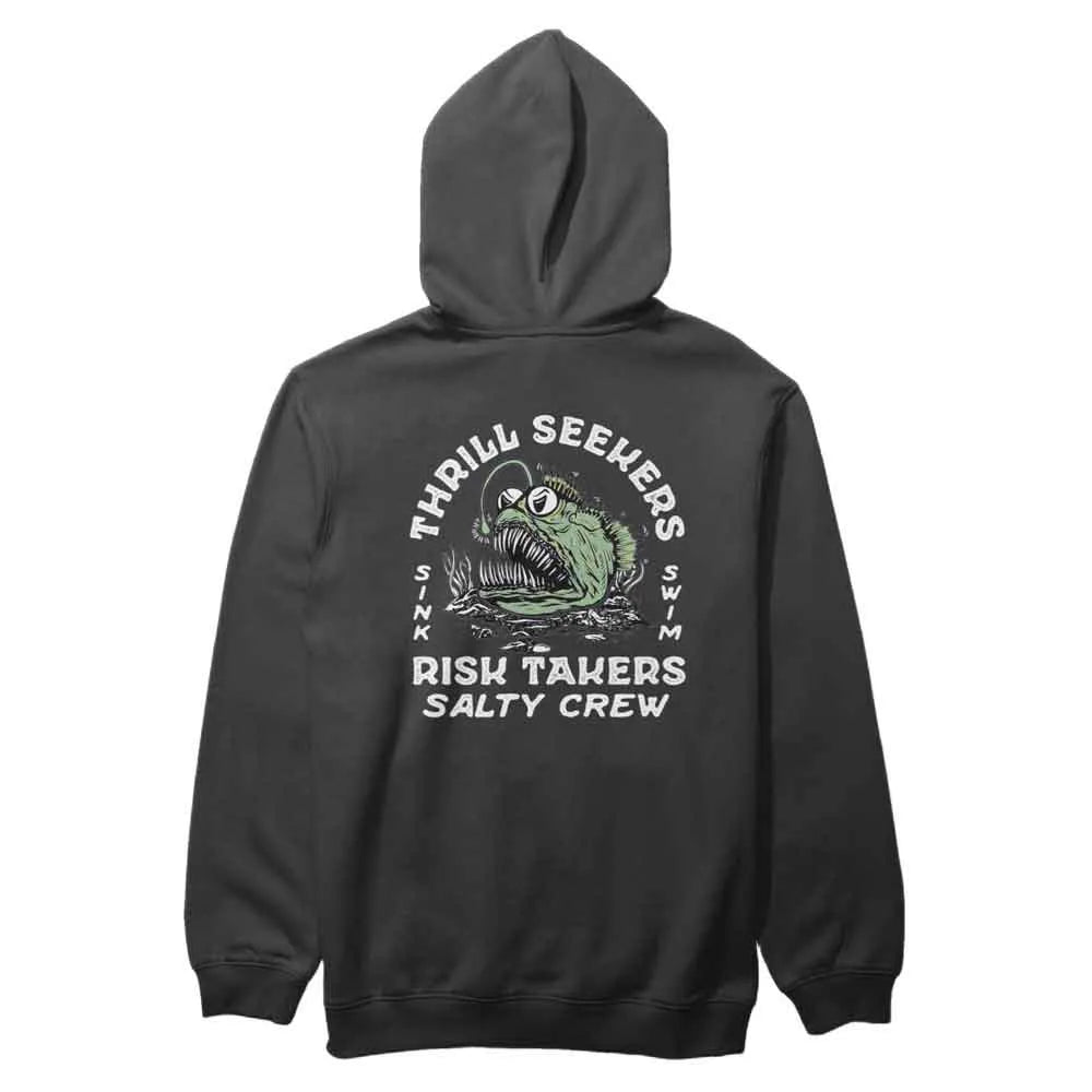 Hoodie Salty Crew Angler Fish Monster Black