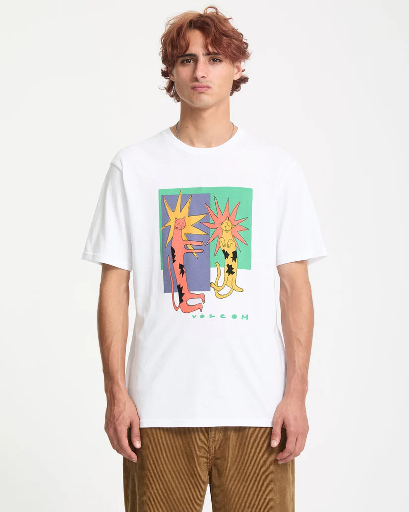 Tee-Shirt Volcom Longo Cats White