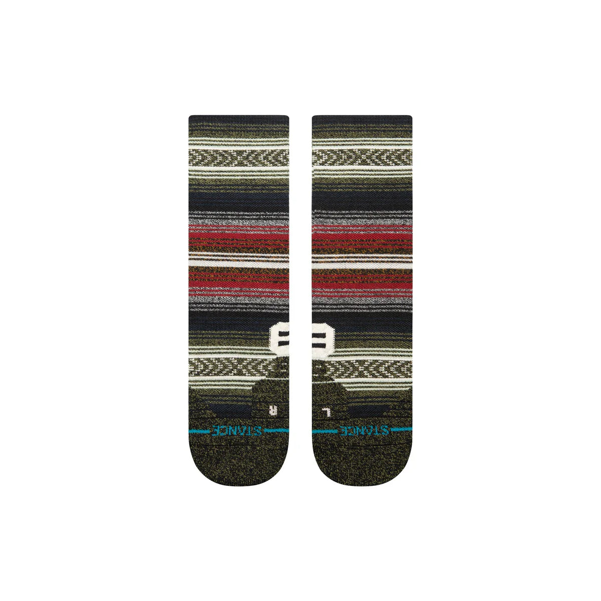 Chaussettes Stance Mid Wool Crew Black Red