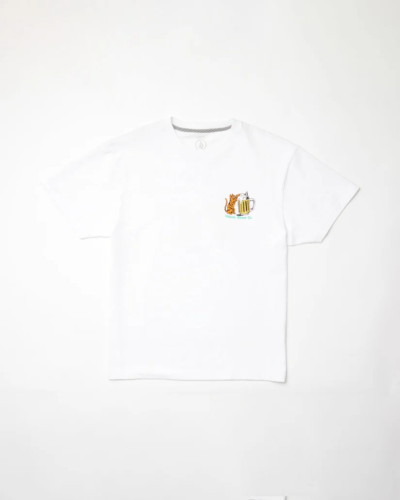 Tee-Shirt Volcom Curious Cat White