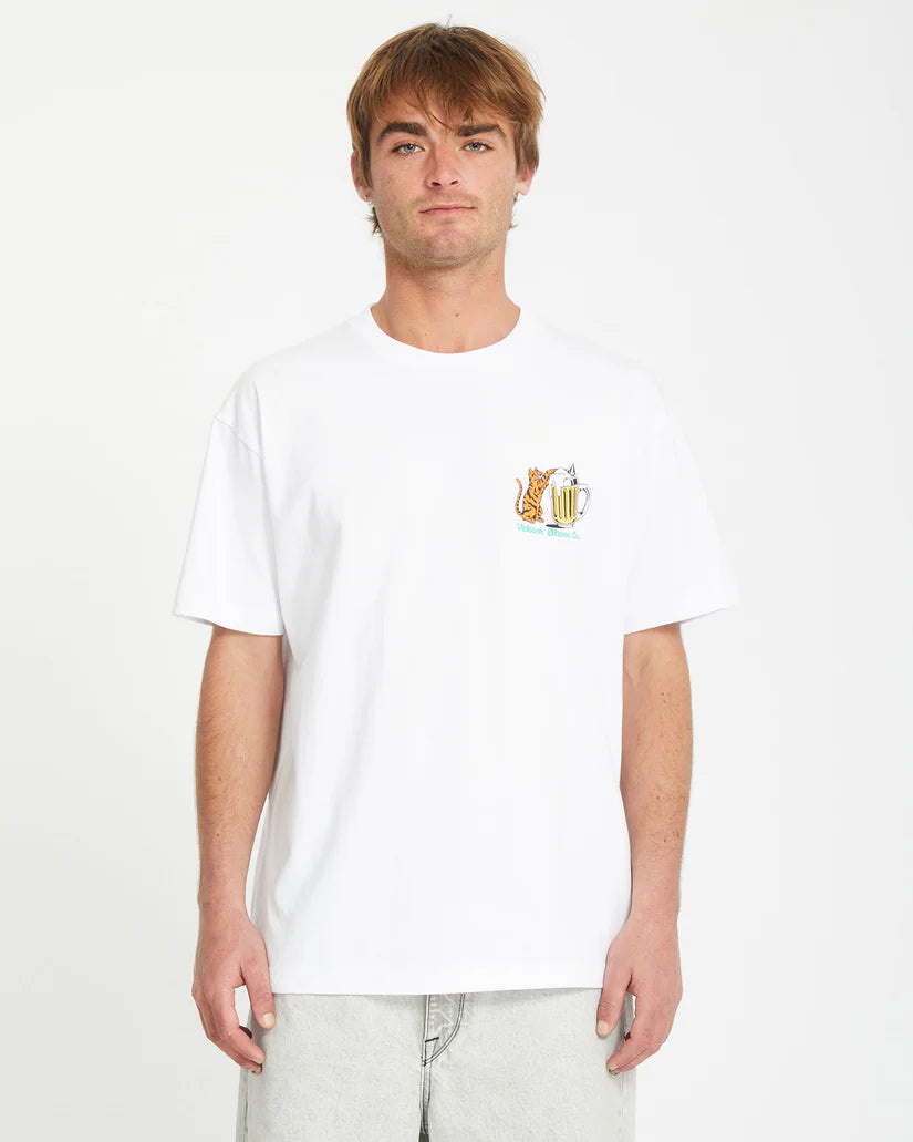 Tee-Shirt Volcom Curious Cat White