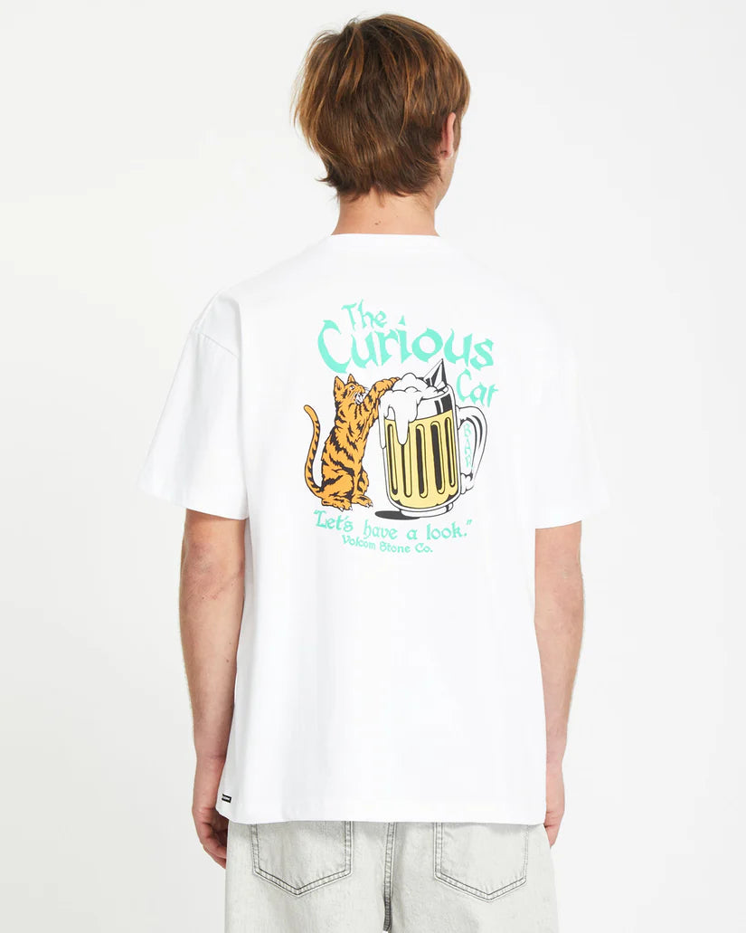 Tee-Shirt Volcom Curious Cat White
