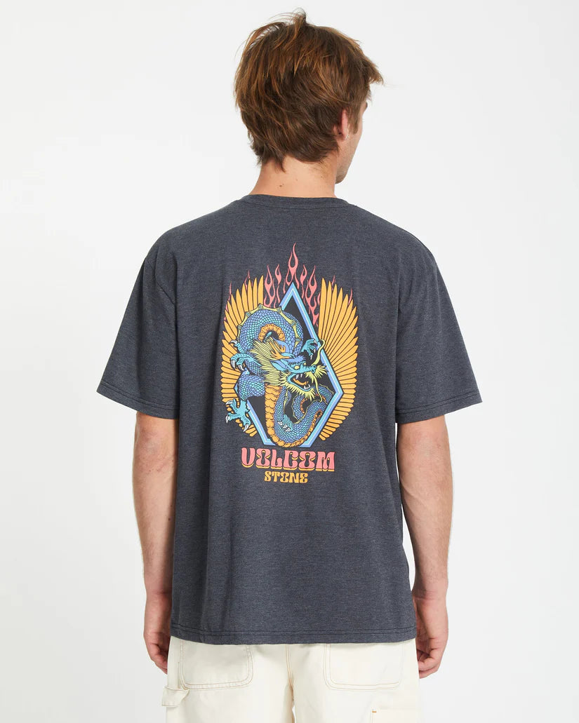Tee-Shirt Volcom Draggin Stone Heather Black