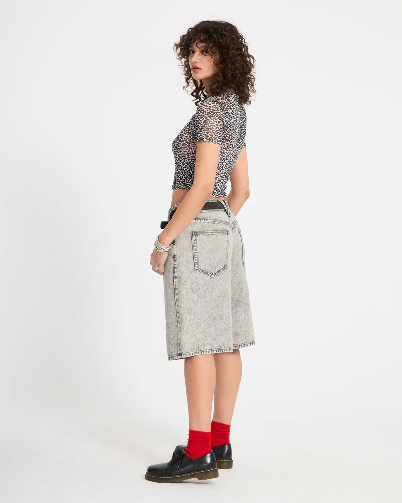 Tee-Shirt Volcom Rawly Knit Mesh Black White