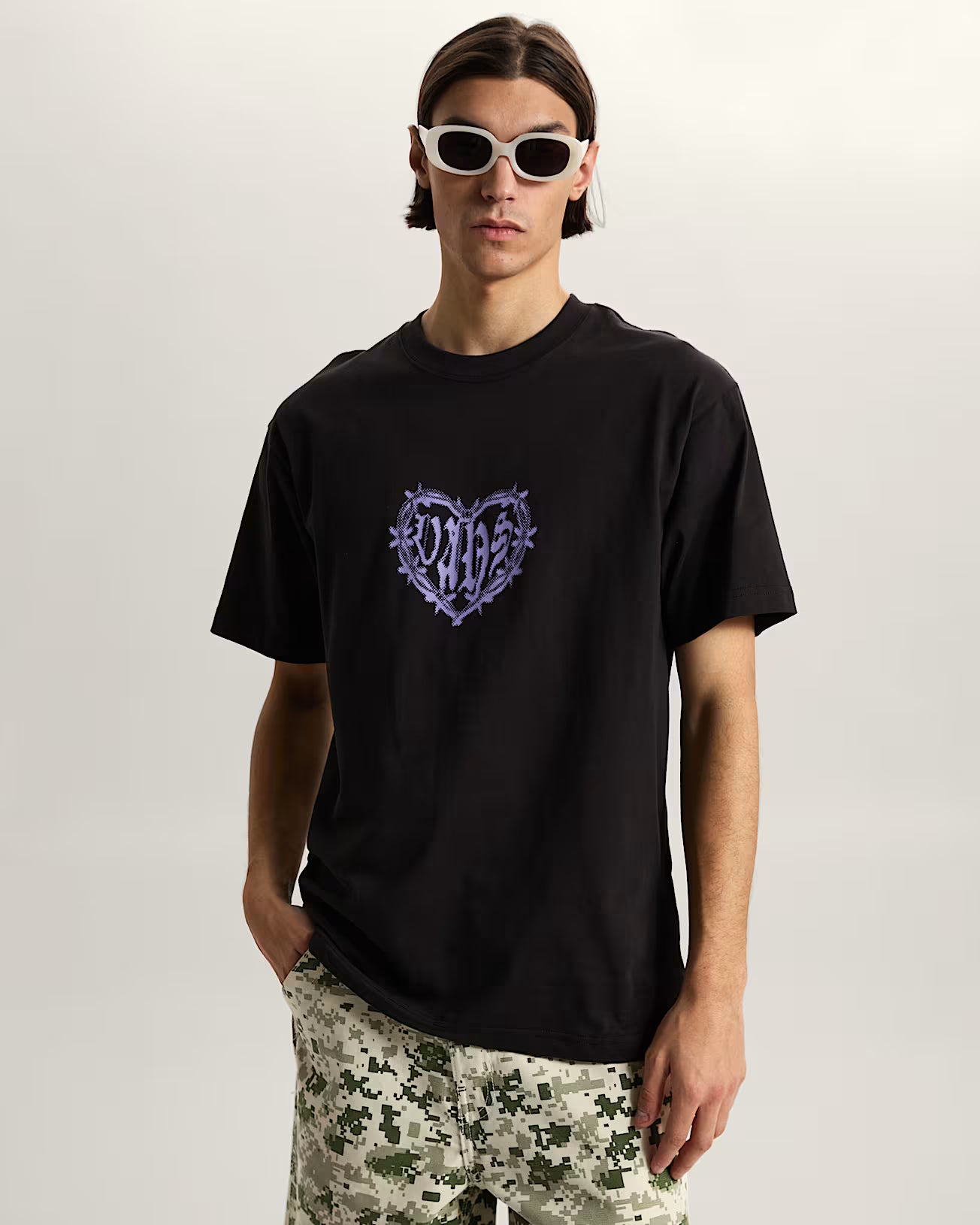 Tee Shirt Vans Barbed Heart Loose Black