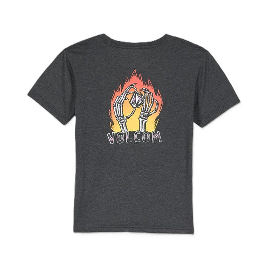 Tee-shirt Kid Volcom Volfire Heather Black