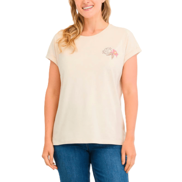 Tee-shirt Femme Ragwear Muella PP Ecru