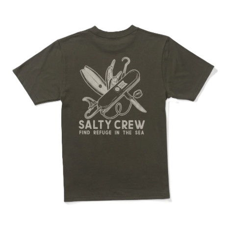 Tee-shirt Salty Crew Pocket Knife Dusty Olive