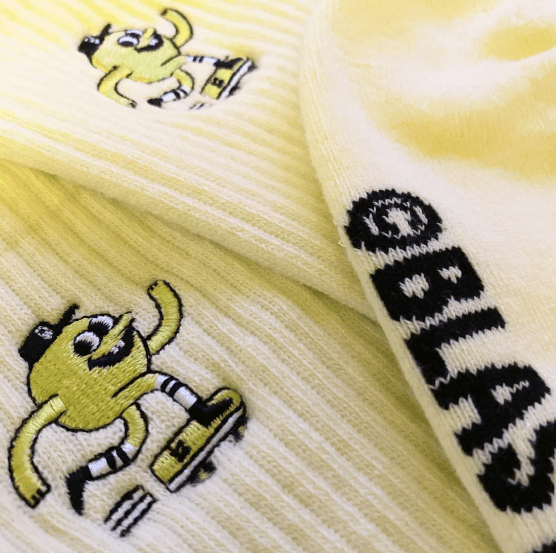 Chaussettes Blast Skates Embroidered Mascot Soft Yellow