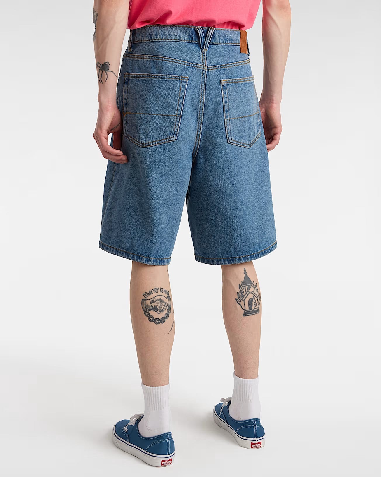 Short Vans Check 5 Baggy Denim Stonewash Blue