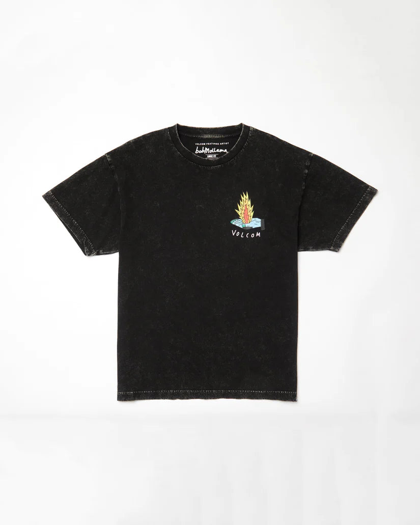 Tee-shirt Kid Volcom Bob M 1 Washed Black