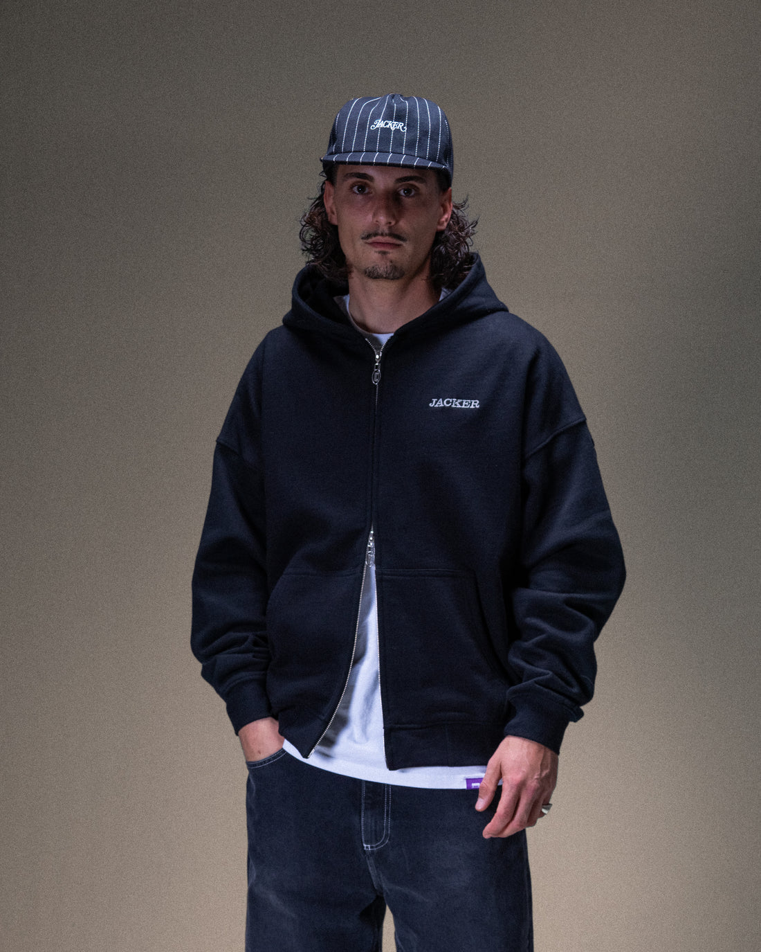 Sweat Jacker Notorious Zip Black