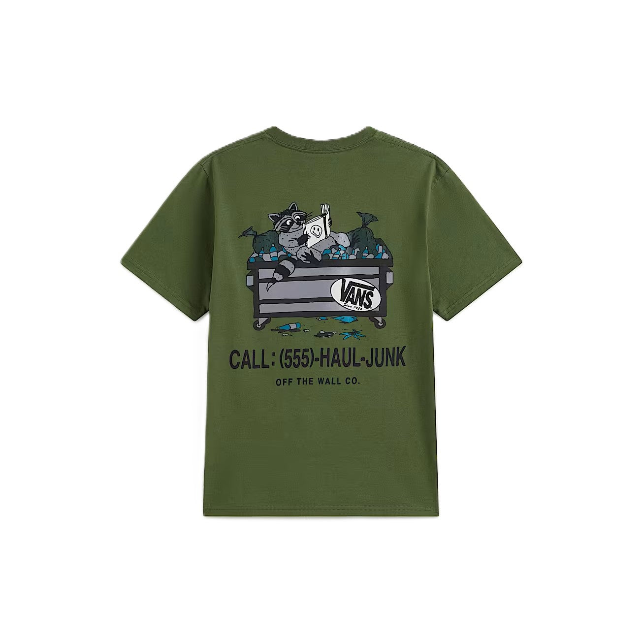 Tee-shirt Kid Vans Dumpster Raccoon Green