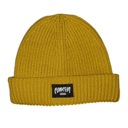 Bonnet Grosses Mailles Concept Boardshop Mustard