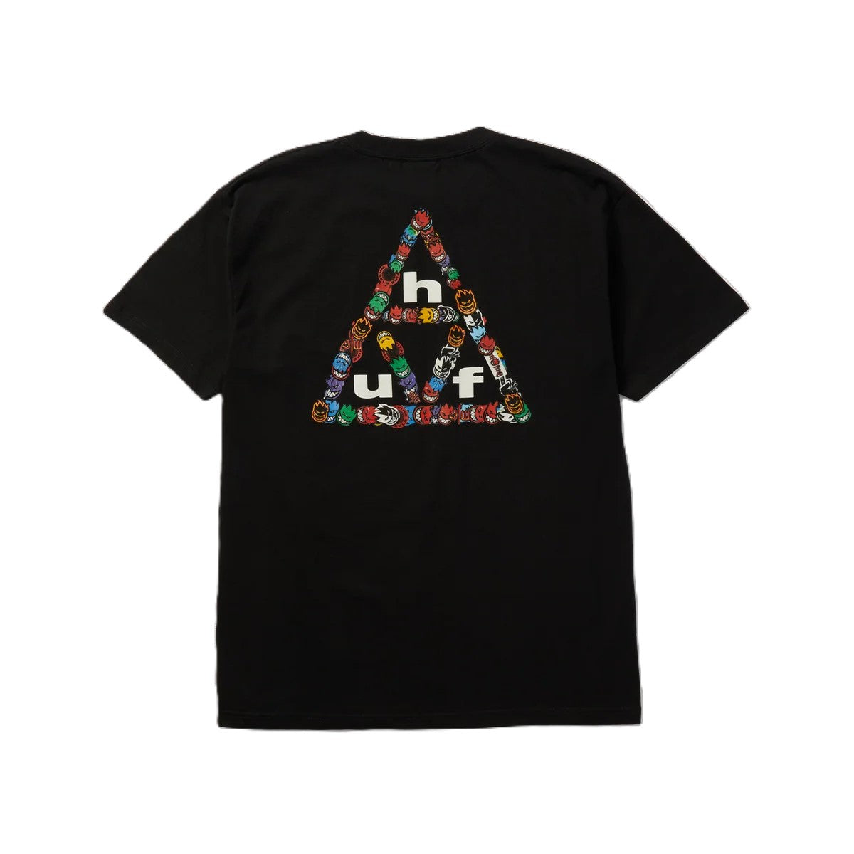Tee Shirt Huf x Spitfire Sticker Triple Triangle Black