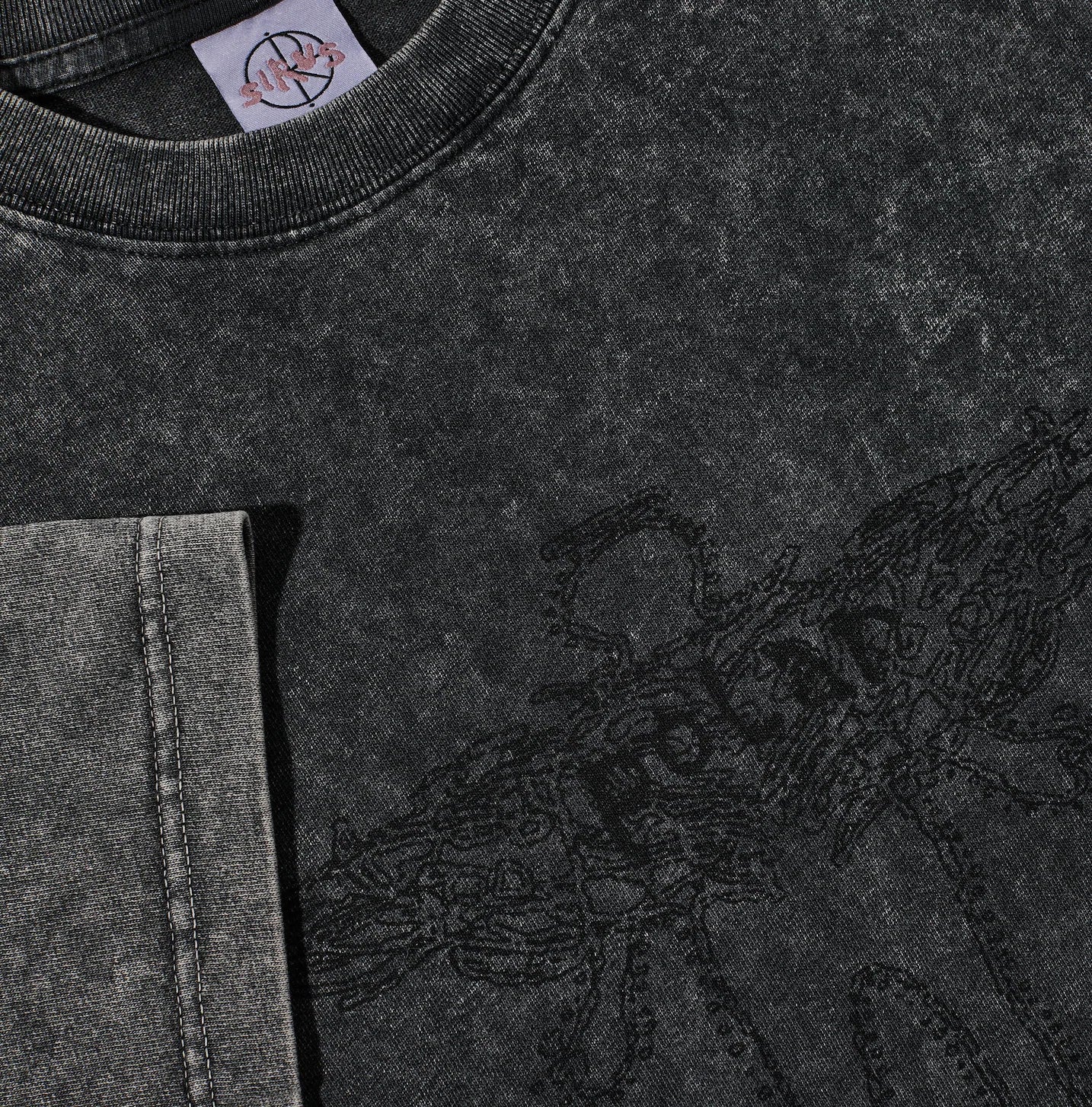 Tee-shirt Polar Acid Tee Soul Black Washed