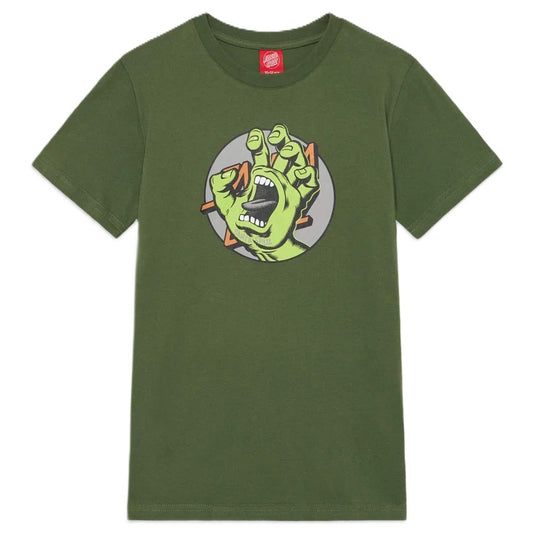 Tee-shirt Kid Santa Cruz Hand Dot Front Dark Moss