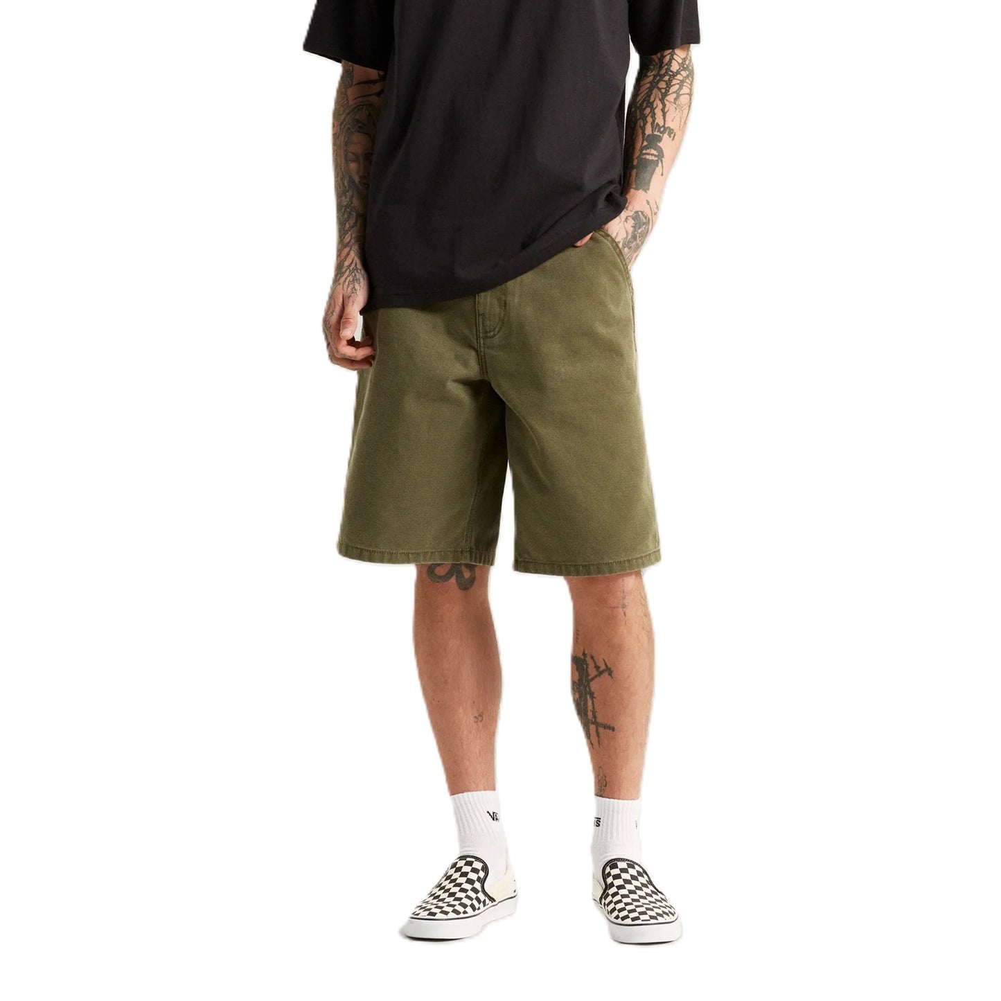 Short Vans Chore Loose Mossy Olive