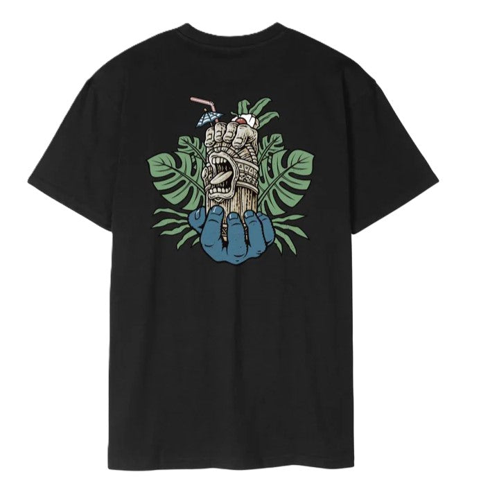 Tee-shirt Santa Cruz Tiki Hand Strip Black
