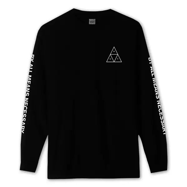 Tee Shirt LS Huf Essentials TT Black