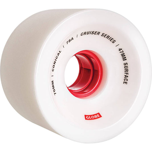 Roues Cruiser Globe Bruiser 70mm White Red