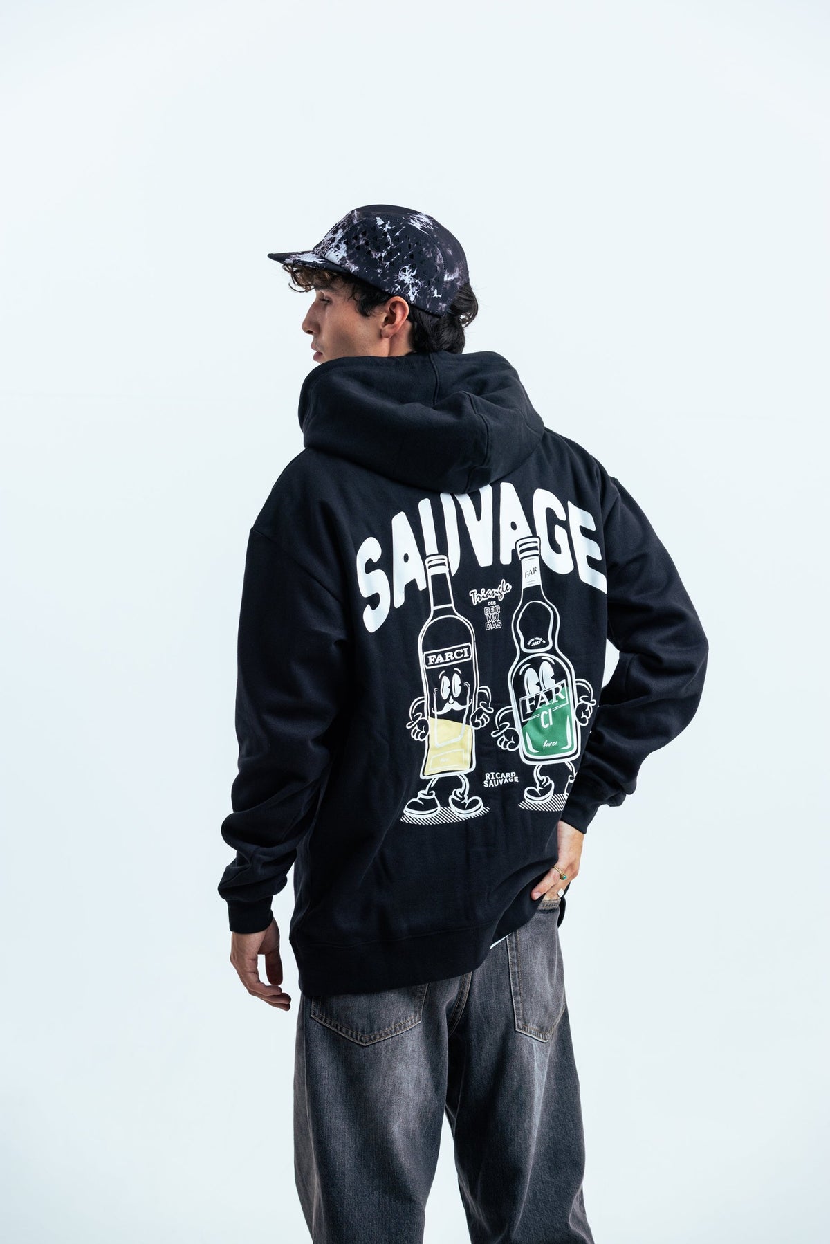 Sweat Farci Sauvage Zip Black