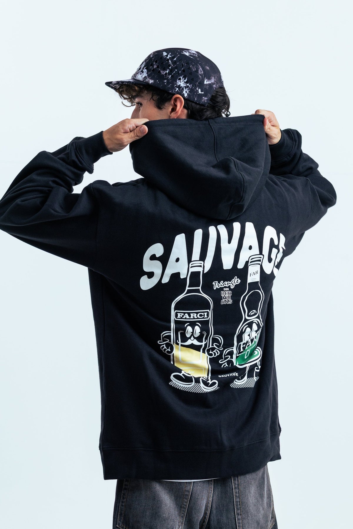Sweat Farci Sauvage Zip Black