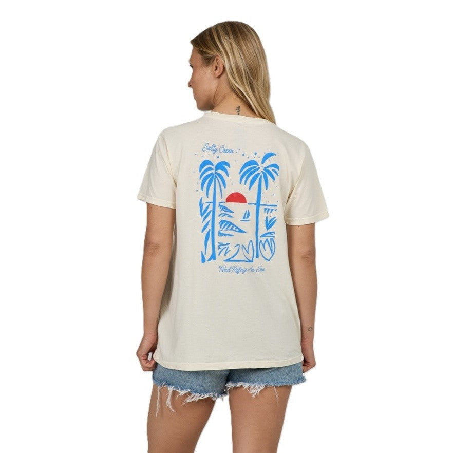 Tee Shirt Salty Crew Geo Palm BF Off White