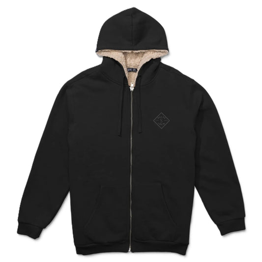 Hoodie Polaire Zippé Coastal Sherpa Fleece Black