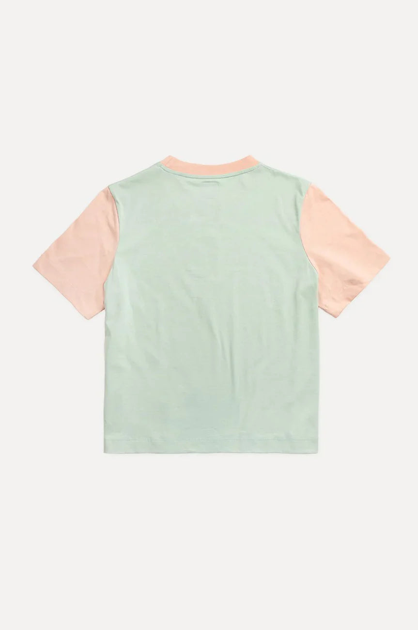 Tee-shirt Femme Trendsplant Color Block Mint Green