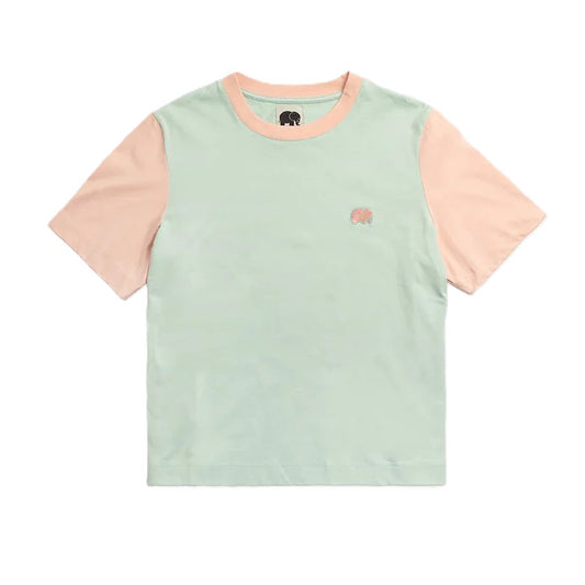 Tee Shirt Femme Trendsplant Color Block Mint Green