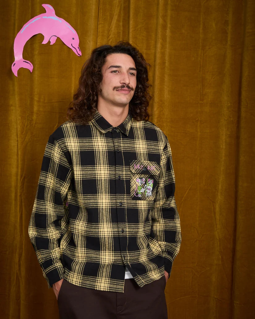 Chemise Volcom Ozzy Plaid Mustard