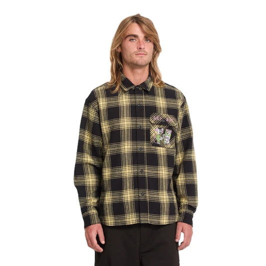 Chemise Volcom Ozzy Plaid Mustard
