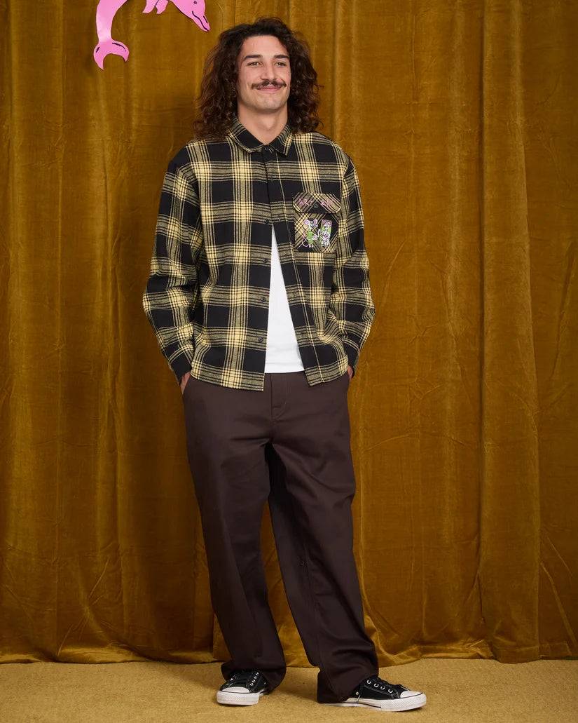 Chemise Volcom Ozzy Plaid Mustard