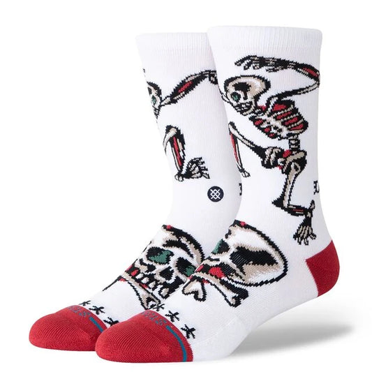 Chaussettes Stance Skeleton Crew Sock White