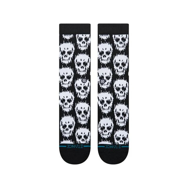 Chaussettes Stance Static Skull Crew Black