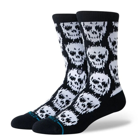 Chaussettes Stance Static Skull Crew Black