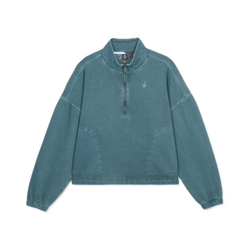 Sweat Volcom Stone Soft Quarter Zip Emerald Green