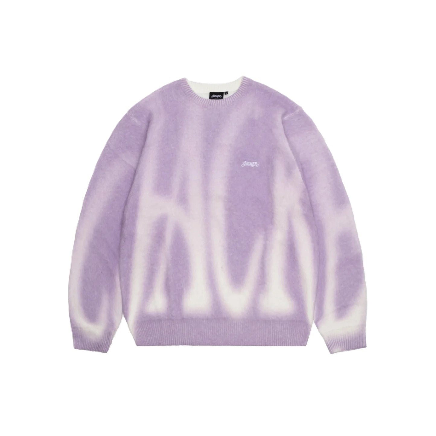 Knit Crew Jacker Blur Mohair Purple