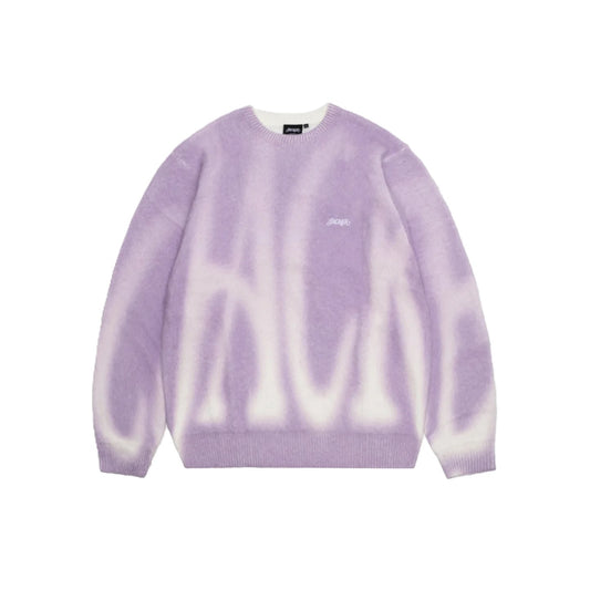Knit Crew Jacker Blur Mohair Purple