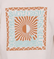 Tee-Shirt Salty Crew Optic Sea LS Crop Off White
