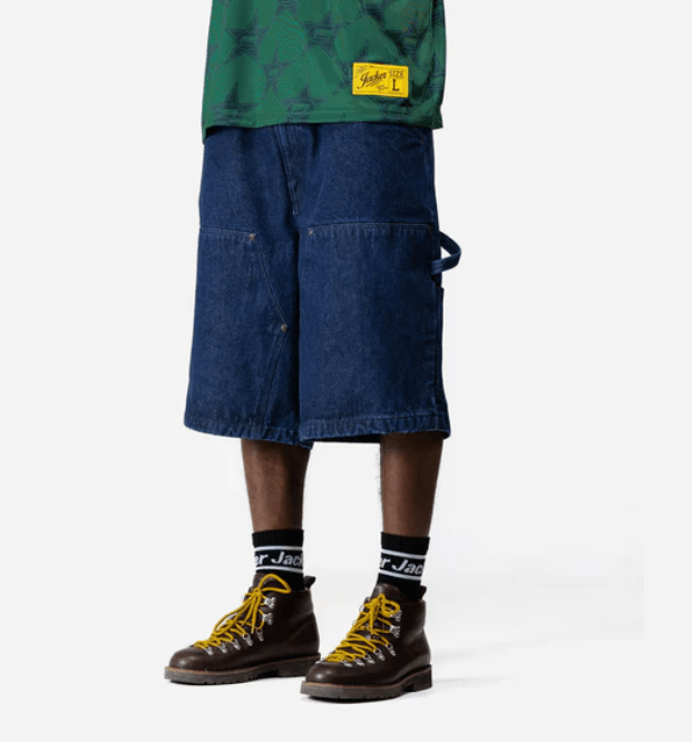 Short Jacker Carpenter Baggy Denim Blue