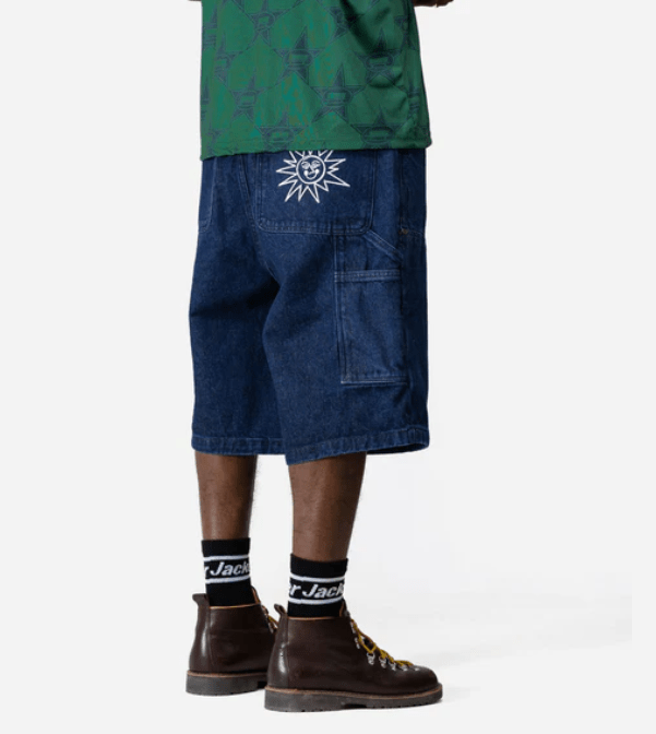 Short Jacker Carpenter Baggy Denim Blue