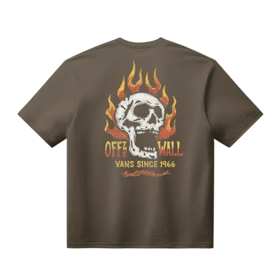 Tee Shirt Vans Off The Wall Fever Cocoa