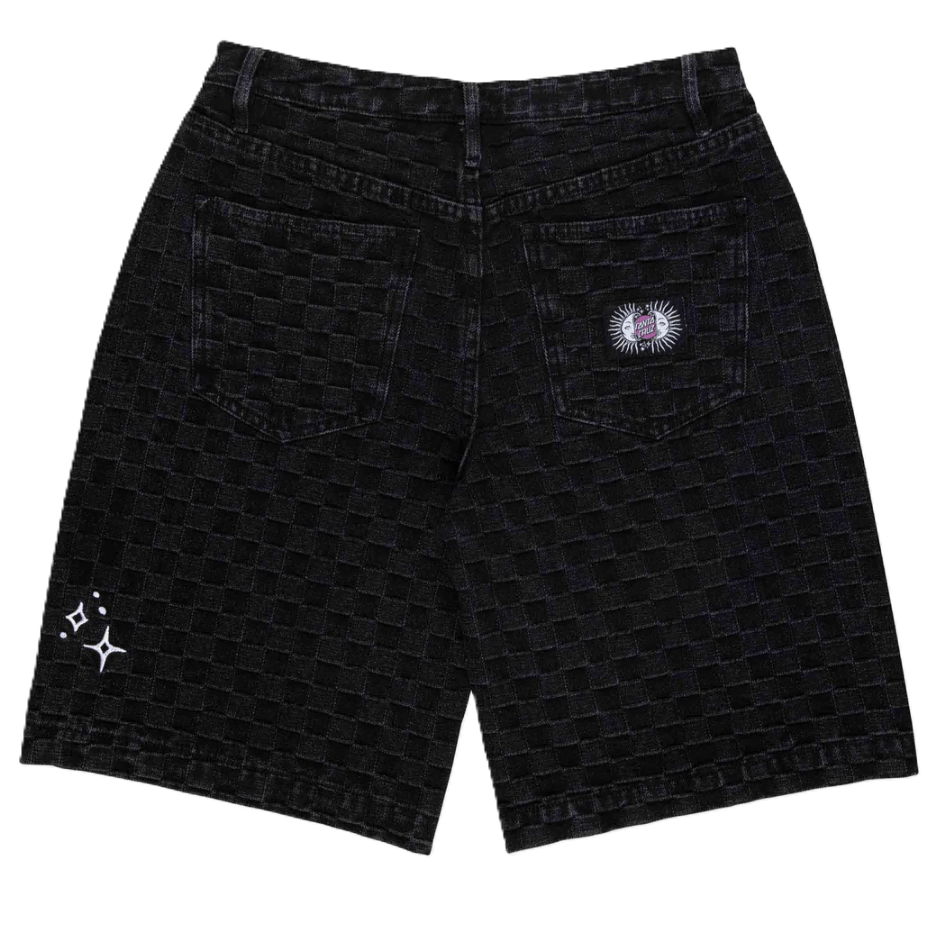 Short Femme Santa Cruz Split Sun Black Wash Check