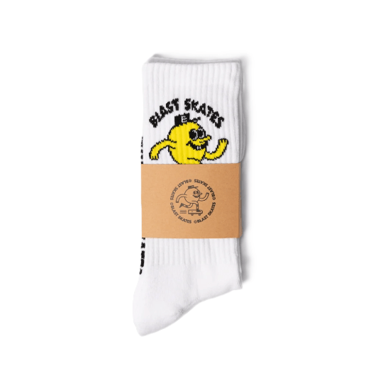 Chaussettes Blast Skates Mascot Logo Crew White