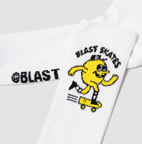 Chaussettes Blast Skates Mascot Logo Crew White